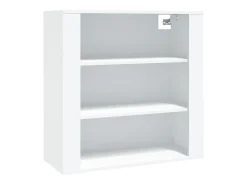 Aparador alto de madera de ingeniería blanca