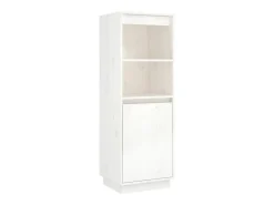Aparador alto de madera maciza de pino banco 37x34x110 cm