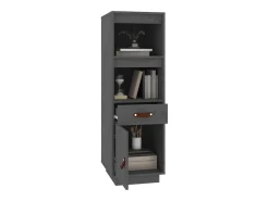 Aparador alto de madera maciza de pino gris 34x40x108,5 cm