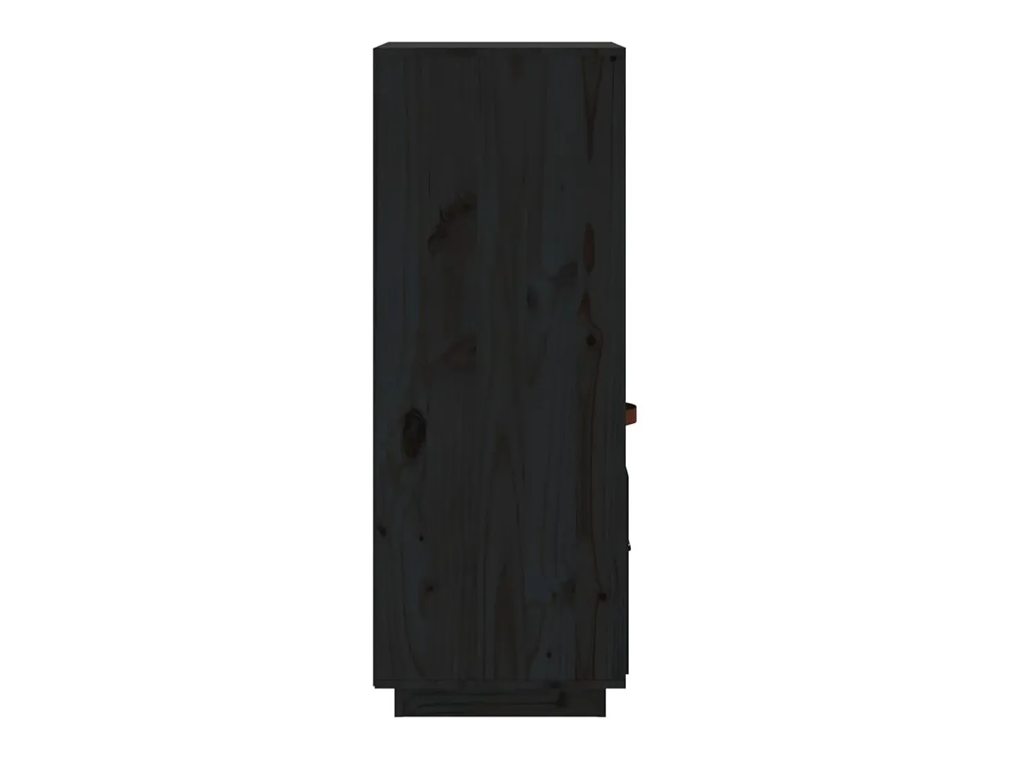 Aparador alto de madera maciza de pino negro 34x40x108,5 cm