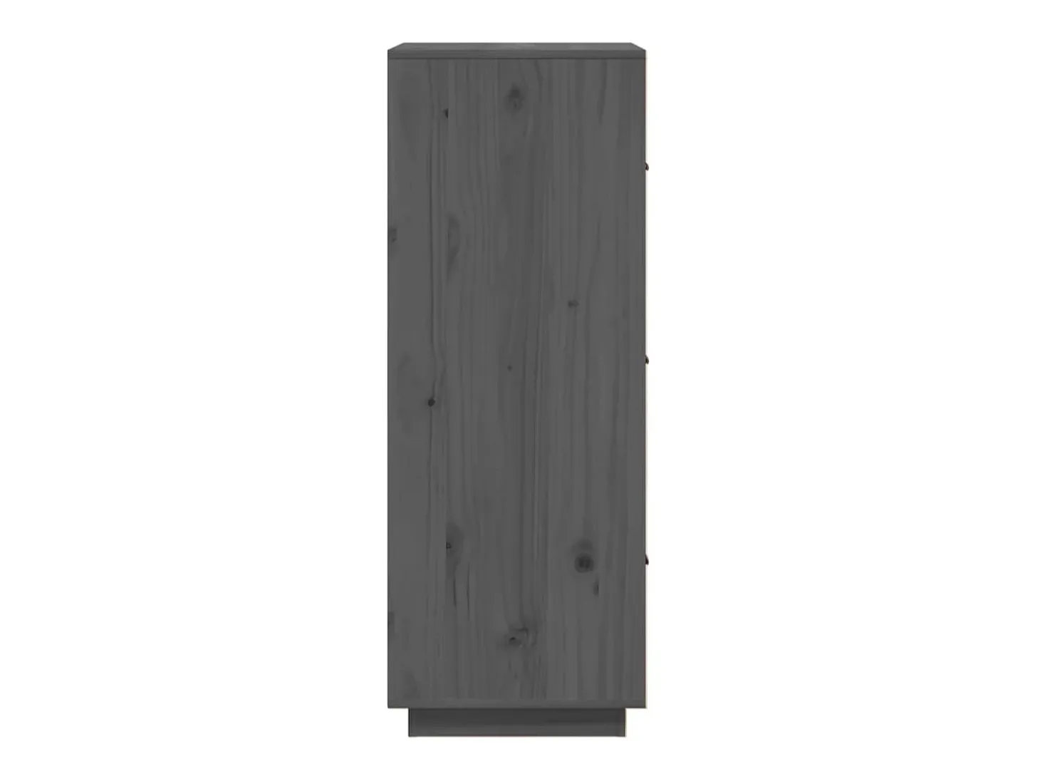 Aparador alto de madera maciza de pino gris 34x40x108,5 cm