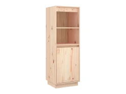 Aparador alto de madera maciza de pino 37x34x110 cm ES58464