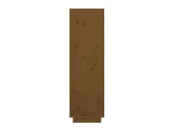 Aparador alto de madera maciza de pino marrón miel 38x35x117 cm ES48108