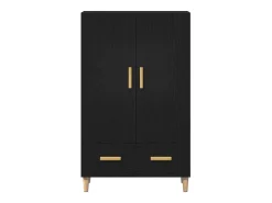 Aparador alto de roble negro, 70 x 31 x 115 cm, fabricado en madera de ingeniería