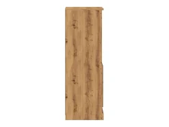 Aparador alto en madera de roble labrada artesanalmente 36x35,5x103,5 cm