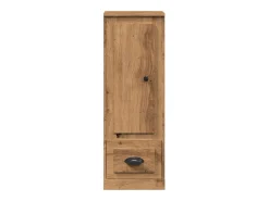 Aparador alto en madera de roble labrada artesanalmente 36x35,5x103,5 cm