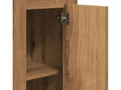 Aparador alto en madera de roble labrada artesanalmente 36x35,5x103,5 cm