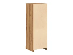 Aparador alto en madera de roble labrada artesanalmente 36x35,5x103,5 cm