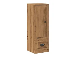 Aparador alto en madera de roble labrada artesanalmente 36x35,5x103,5 cm