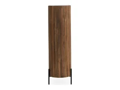 Aparador alto forma elíptica 2 puertas madera maciza de mango