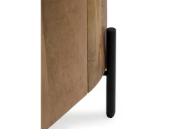 Aparador alto forma elíptica 2 puertas madera maciza de mango