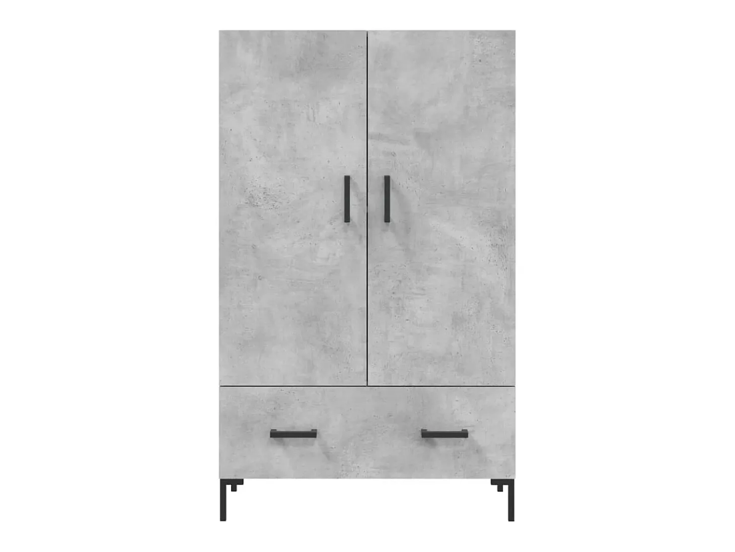 Aparador alto gris hormigón 69,5x31x115 cm madera de ingeniería