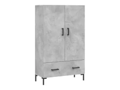 Aparador alto gris hormigón 69,5x31x115 cm madera de ingeniería