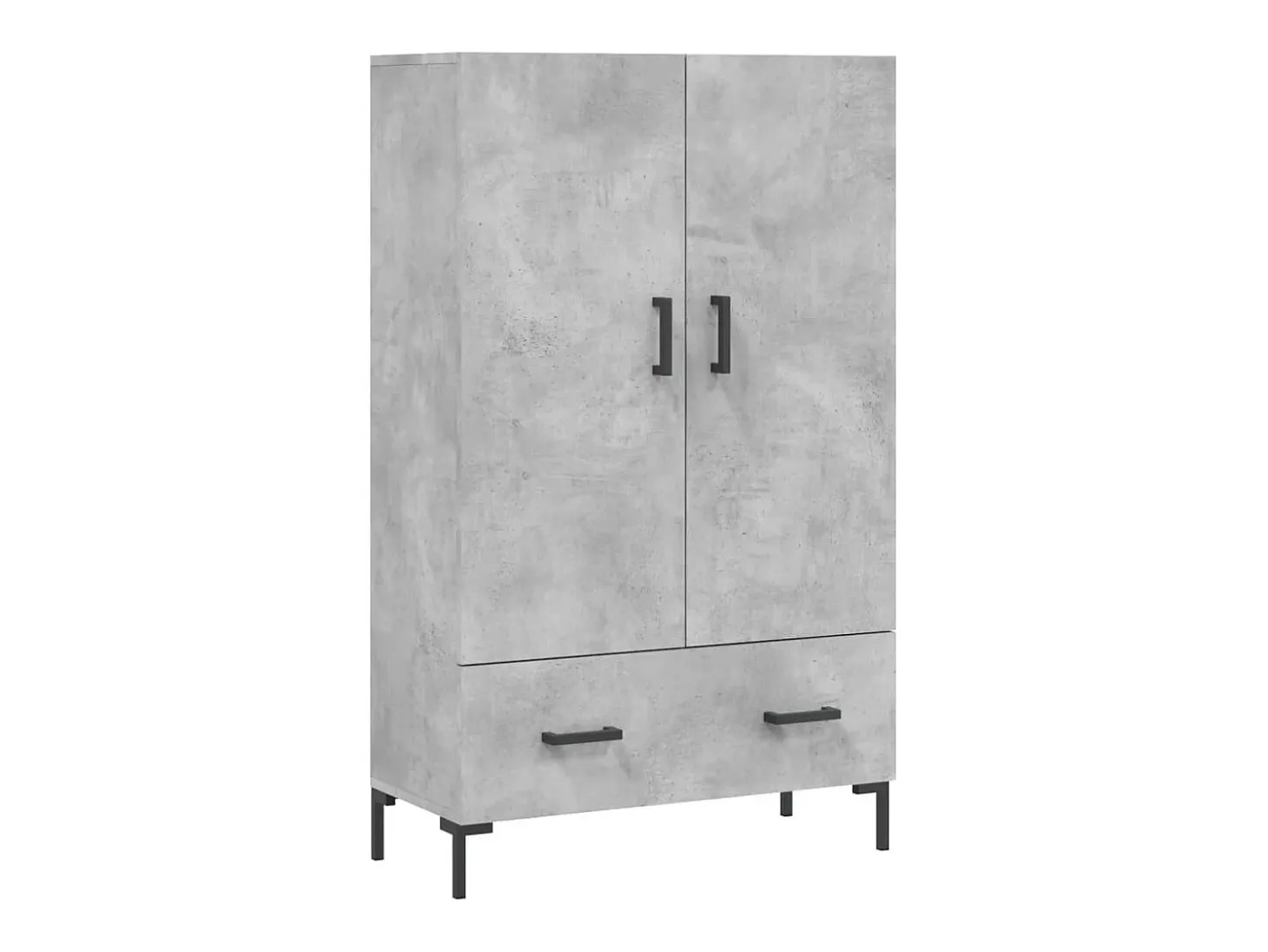 Aparador alto gris hormigón 69,5x31x115 cm madera de ingeniería