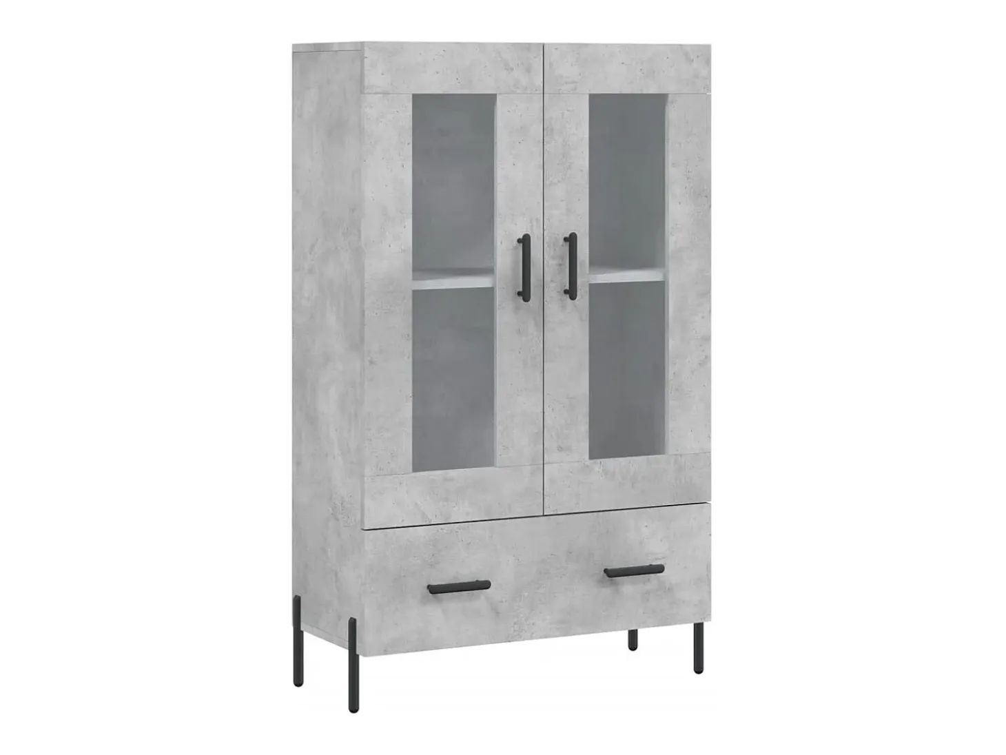 Aparador alto gris hormigón 69,5x31x115 cm madera de ingeniería