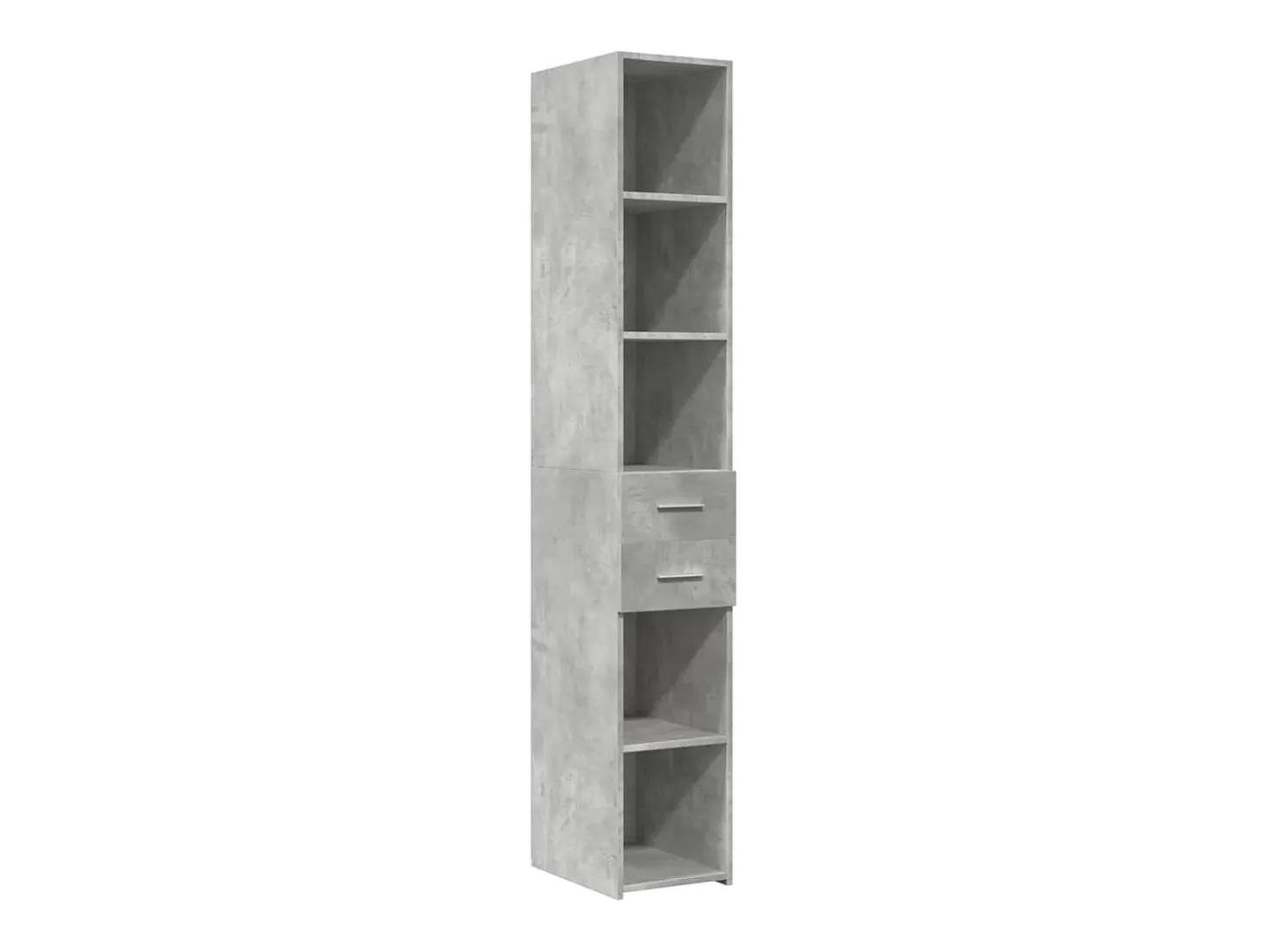 Aparador alto gris hormigón 30x42,5x185 cm madera de ingeniería