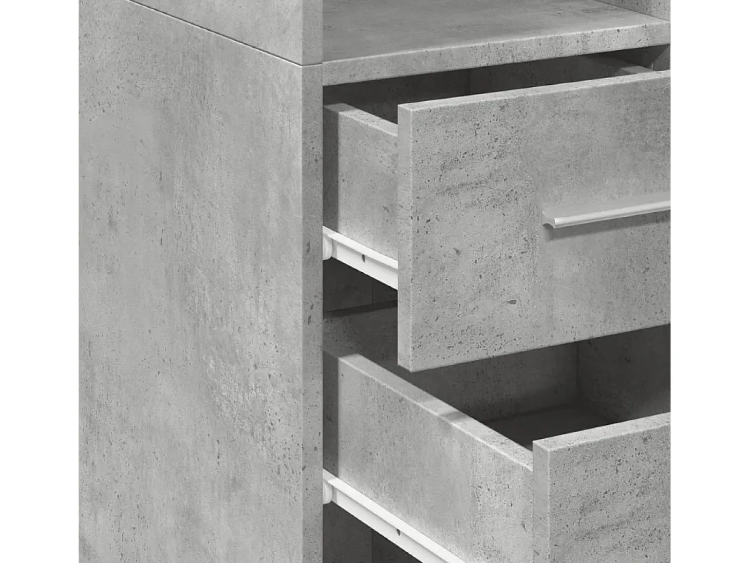 Aparador alto gris hormigón 30x42,5x185 cm madera de ingeniería