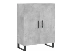 Aparador alto Gris hormigón 69,5x34x180 cm Madera de ingeniería