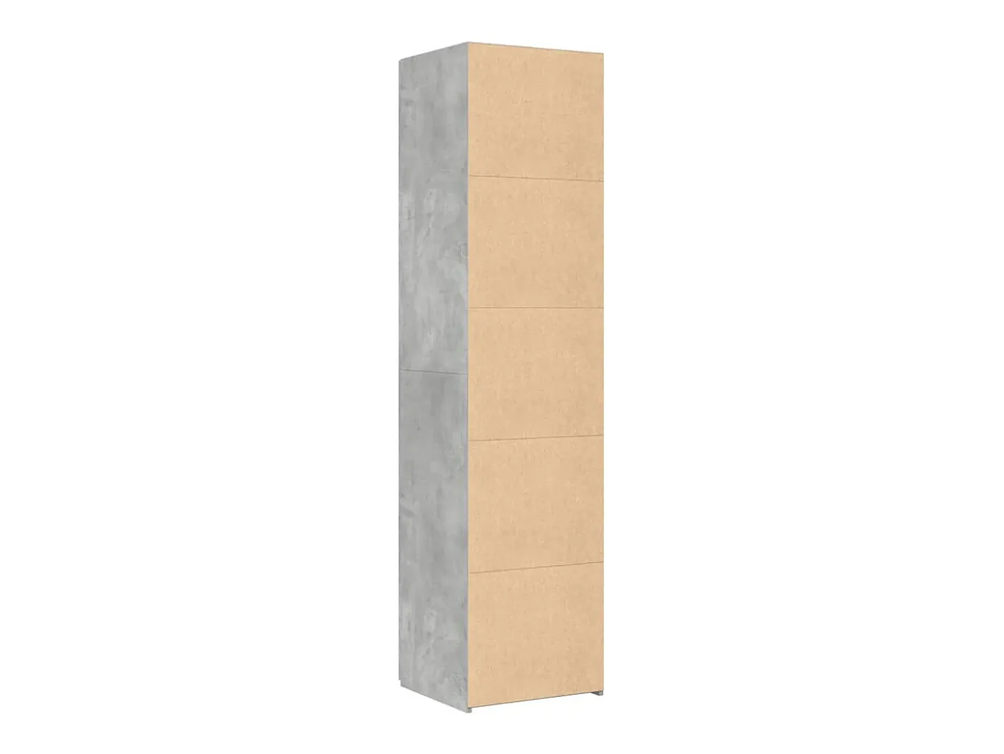 Aparador alto gris hormigón 45x42,5x185 cm madera de ingeniería