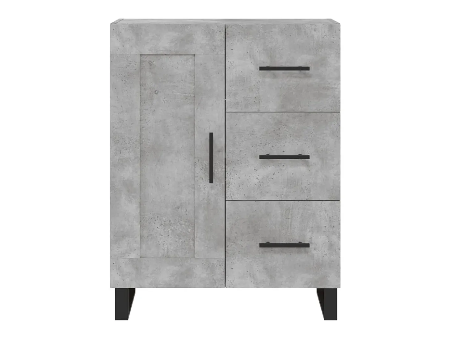 Aparador alto Gris hormigón 69,5x34x180 cm Madera de ingeniería