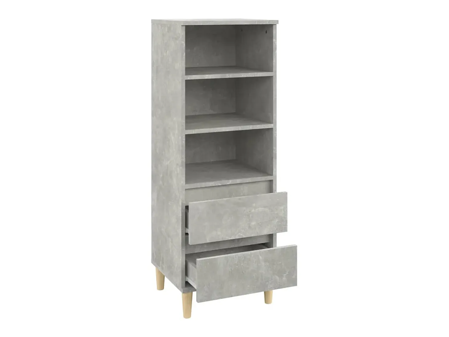 Aparador alto Gris hormigón 40x36x110 cm Madera de ingeniería
