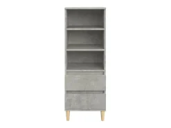 Aparador alto Gris hormigón 40x36x110 cm Madera de ingeniería