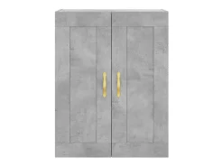 Aparador alto Gris hormigón 69,5x34x180 cm Madera de ingeniería