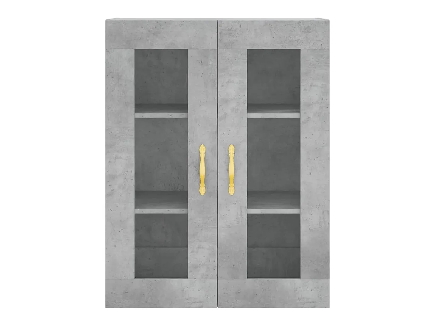 Aparador alto Gris hormigón 69,5x34x180 cm Madera de ingeniería