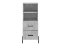 Aparador alto Gris hormigón 34,5x34x180 cm Madera de ingeniería