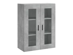 Aparador alto Gris hormigón 69,5x34x180 cm Madera de ingeniería