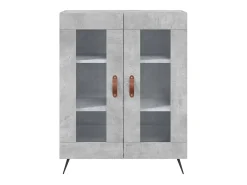 Aparador alto Gris hormigón 69,5x34x180 cm Madera de ingeniería