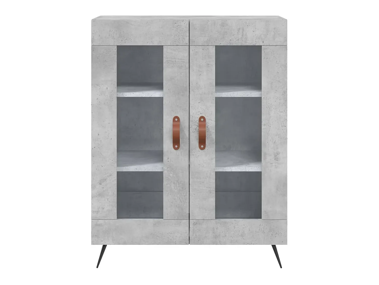 Aparador alto Gris hormigón 69,5x34x180 cm Madera de ingeniería