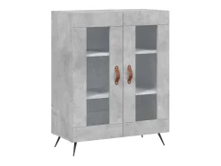 Aparador alto Gris hormigón 69,5x34x180 cm Madera de ingeniería