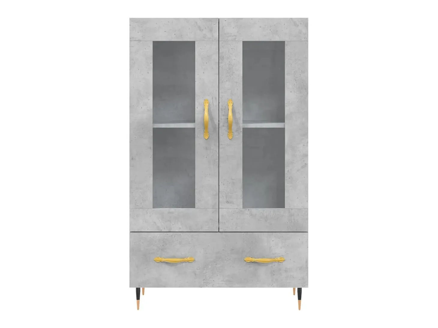 Aparador alto gris hormigón 69,5x31x115 cm madera de ingeniería