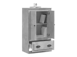 Aparador alto gris hormigón 60x35,5x103,5 cm madera de ingeniería
