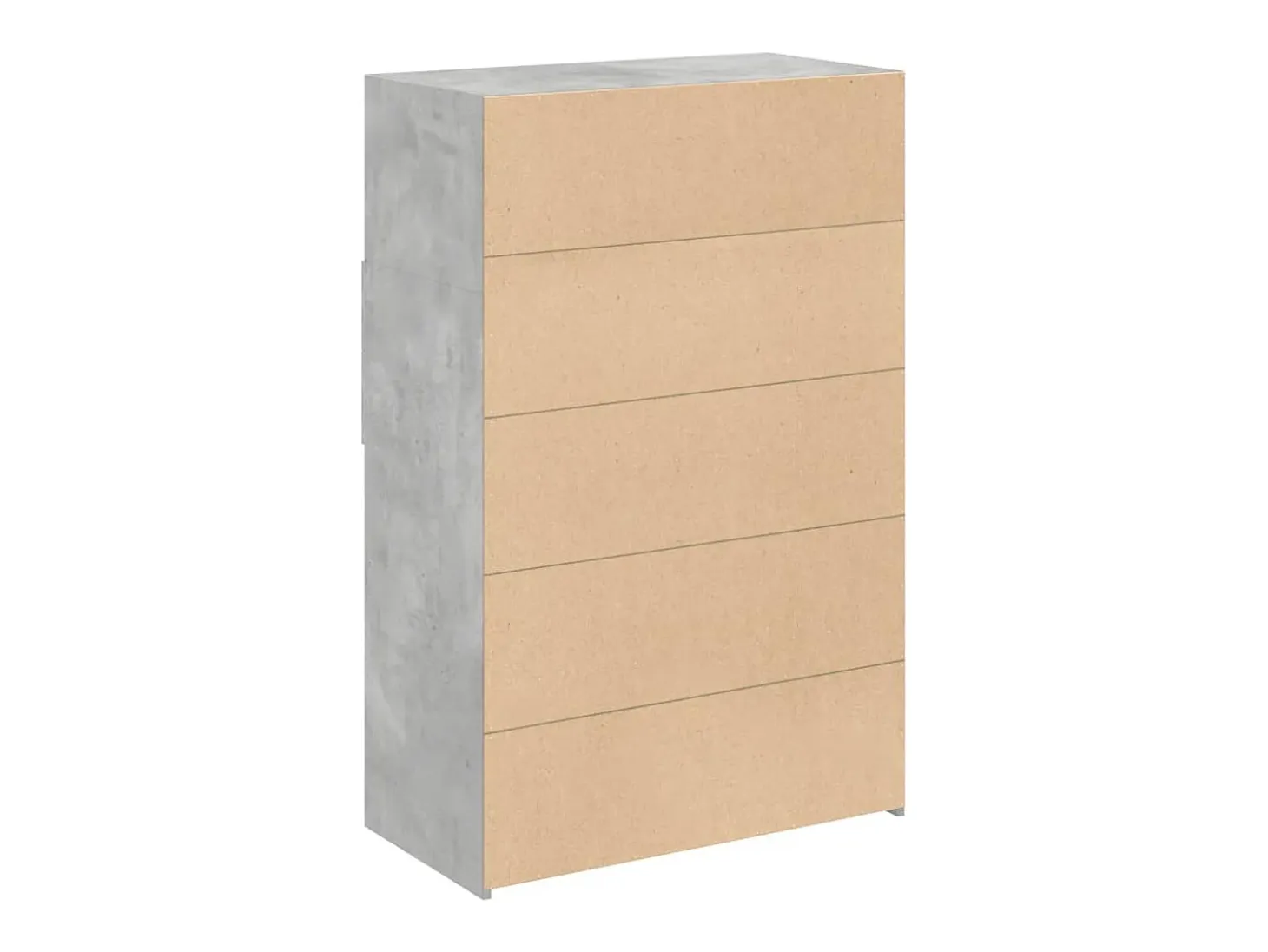 Aparador alto gris hormigón 80x42,5x124 cm madera de ingeniería