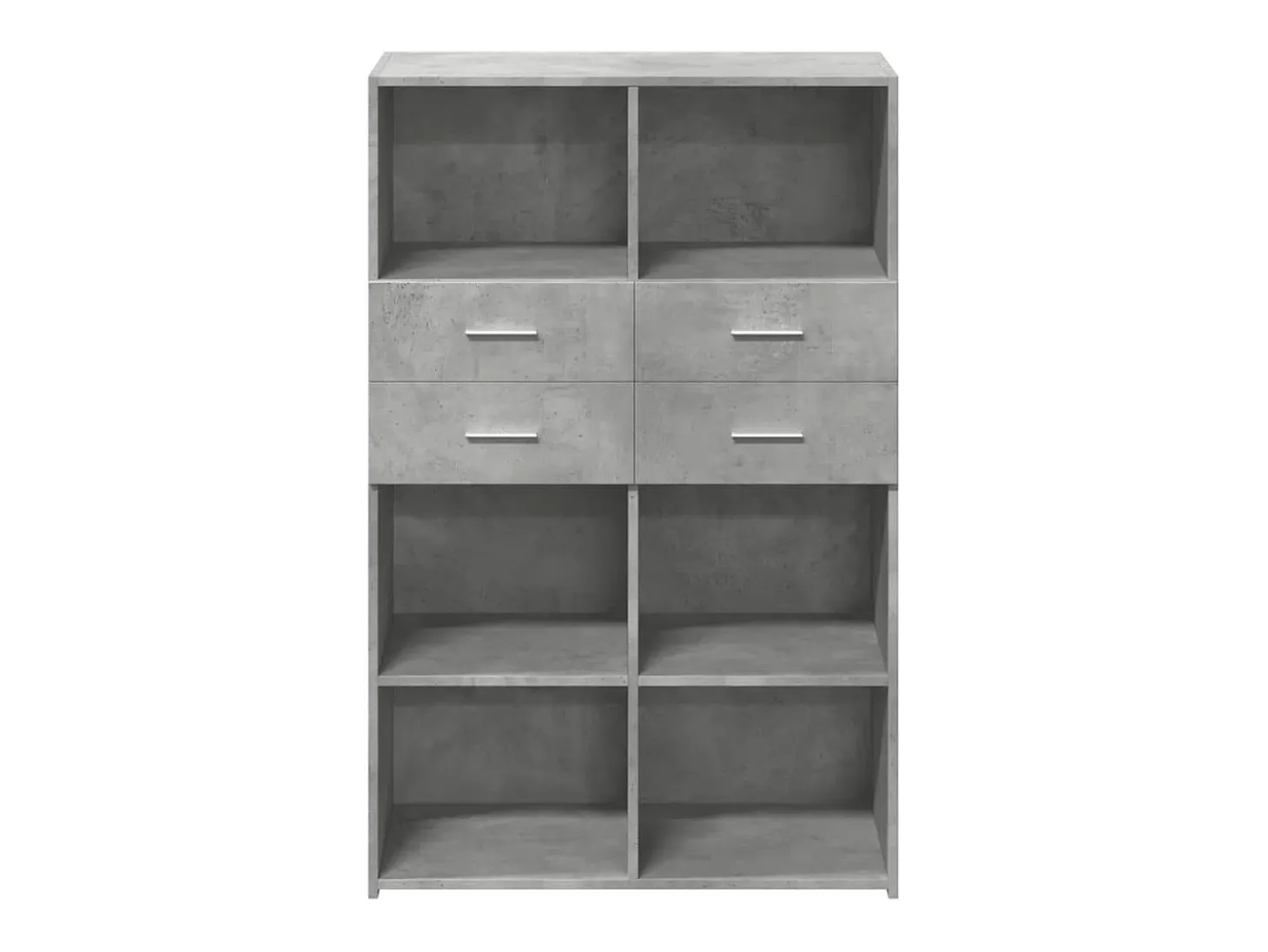 Aparador alto gris hormigón 80x42,5x124 cm madera de ingeniería