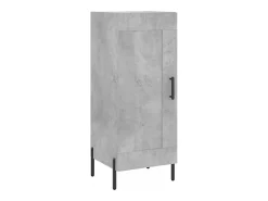Aparador alto Gris hormigón 34,5x34x180 cm Madera de ingeniería