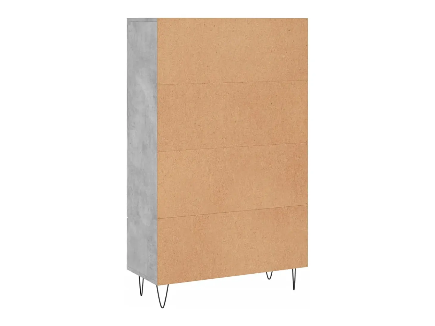 Aparador alto gris hormigón 69,5x31x115 cm madera de ingeniería