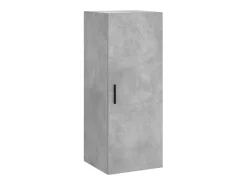 Aparador alto Gris hormigón 34,5x34x180 cm Madera de ingeniería