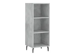 Aparador alto Gris hormigón 34,5x34x180 cm Madera de ingeniería