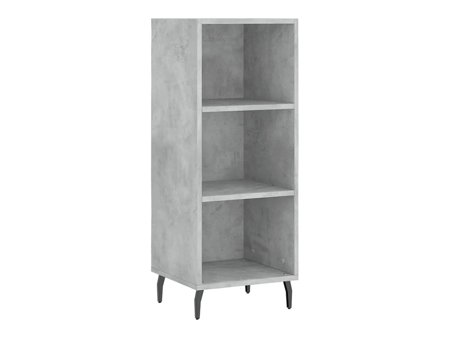 Aparador alto Gris hormigón 34,5x34x180 cm Madera de ingeniería