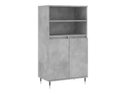 Aparador alto Gris hormigón 60x36x110 cm Madera de ingeniería