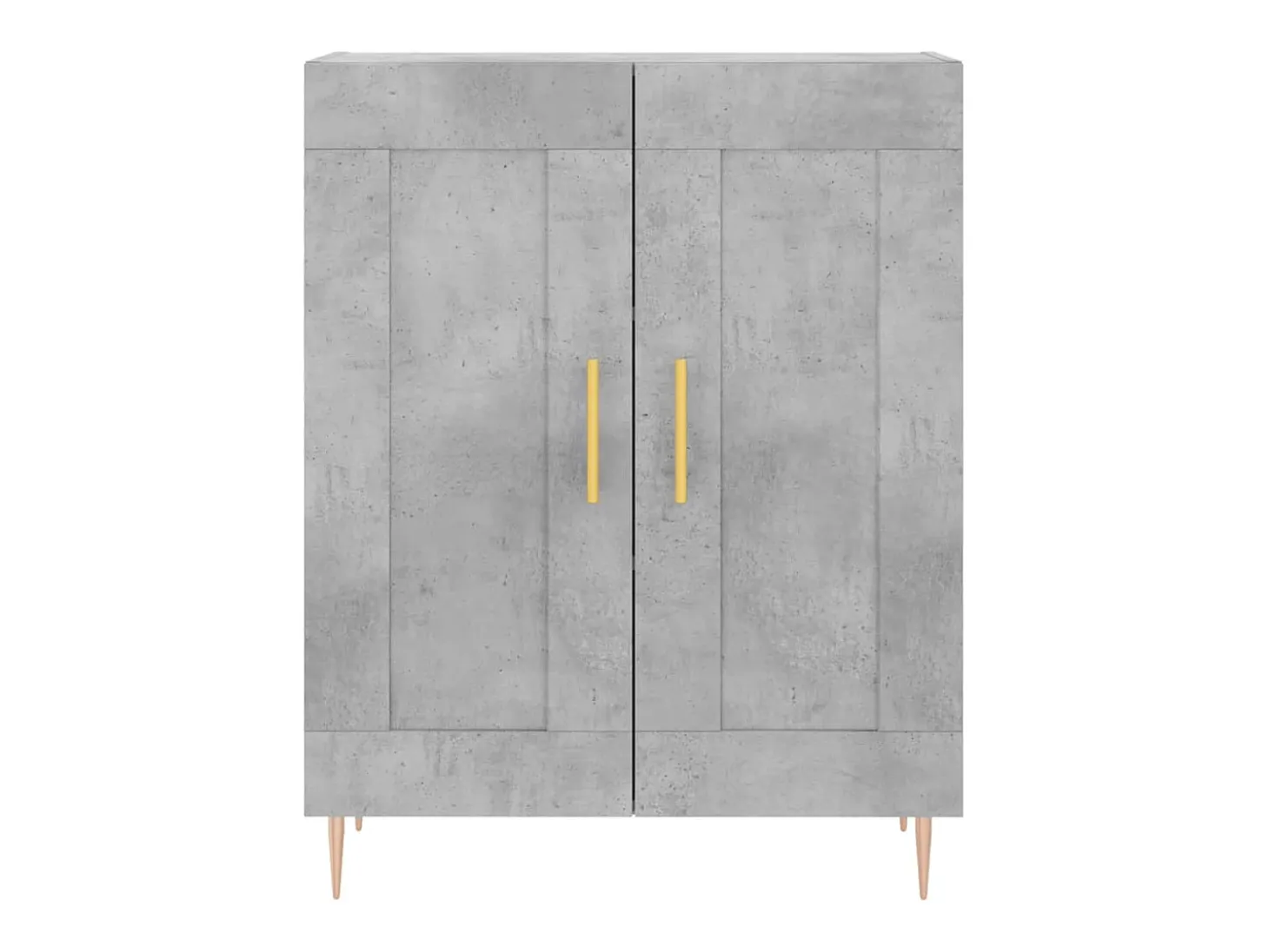 Aparador alto Gris hormigón 69,5x34x180 cm Madera de ingeniería
