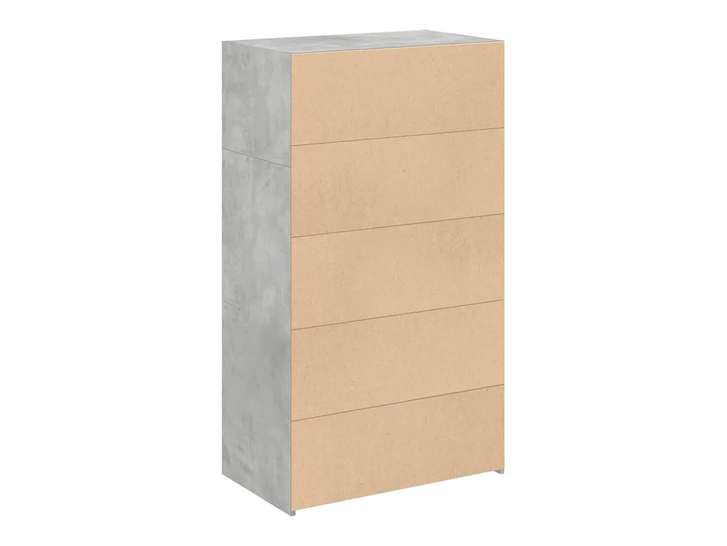 Aparador alto gris hormigón 70x41x124 cm madera de ingeniería