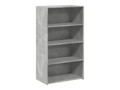 Aparador alto gris hormigón 70x41x124 cm madera de ingeniería