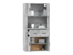 Aparador alto Gris hormigón Madera de ingeniería
