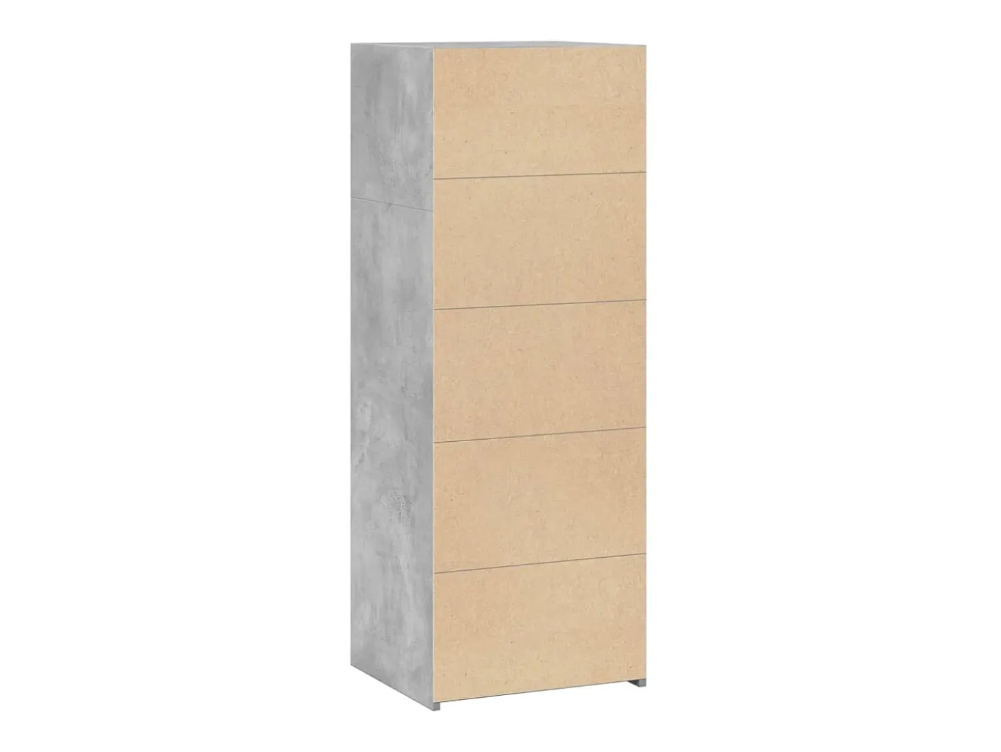 Aparador alto gris hormigón 45x41x124 cm madera de ingeniería