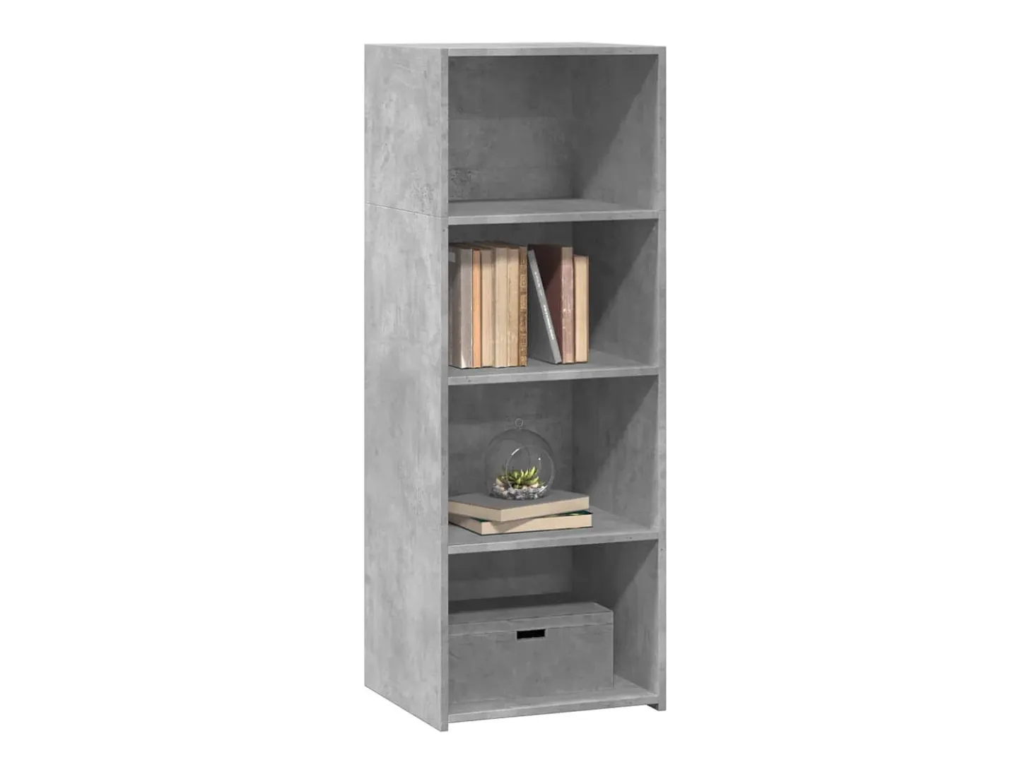 Aparador alto gris hormigón 45x41x124 cm madera de ingeniería
