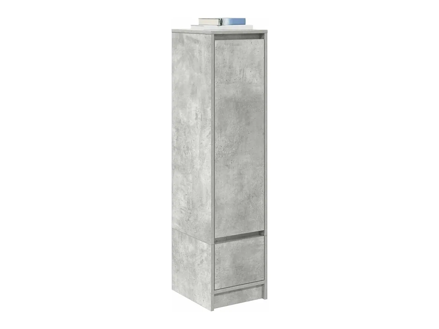 Aparador alto gris hormigón 29,5x34x119,5 cm madera ingeniería